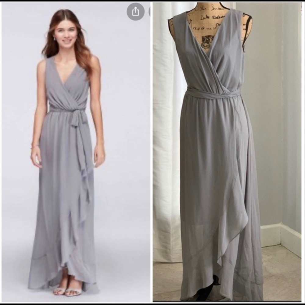 Violets & Roses grey maxi dress size 10